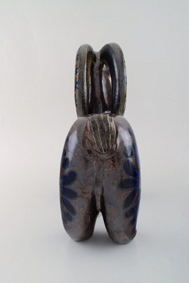 European studio ceramist Large unique figure in glazed ceramics Ram Ca 1980