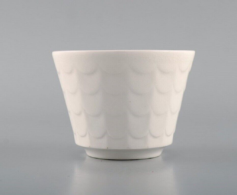Wilhelm Kåge for Gustavsberg Six flower pot covers in porcelain Swedish design