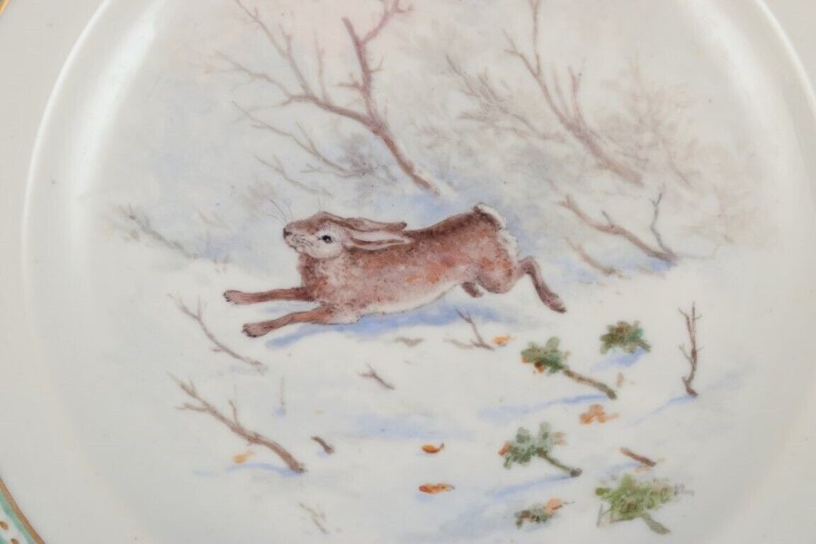 Royal Copenhagen Fauna Danica dinner plate with a motif of a hare 1927