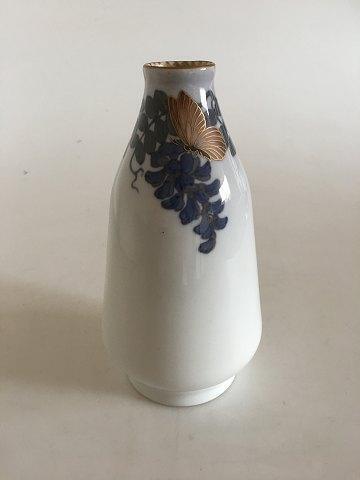 Royal Copenhagen Art Nouveau Vase with Butterfly No 2049/1809