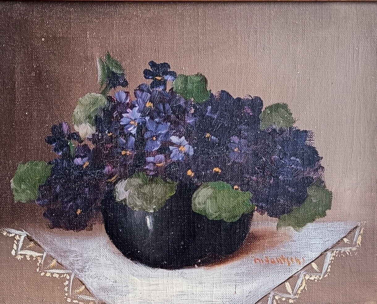 DARK BLUE FLOWERS ON THE TABLE circa 1920