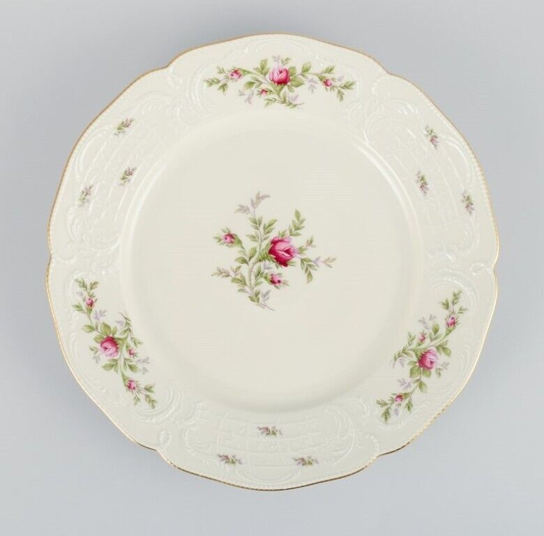 Rosenthal Germany "Sanssouci" round porcelain serving dish with roses