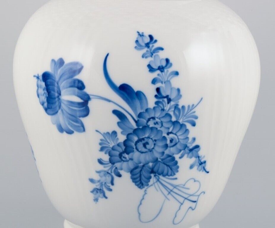 Royal Copenhagen Blue Flower Curved Pair of lidded jars in porcelain