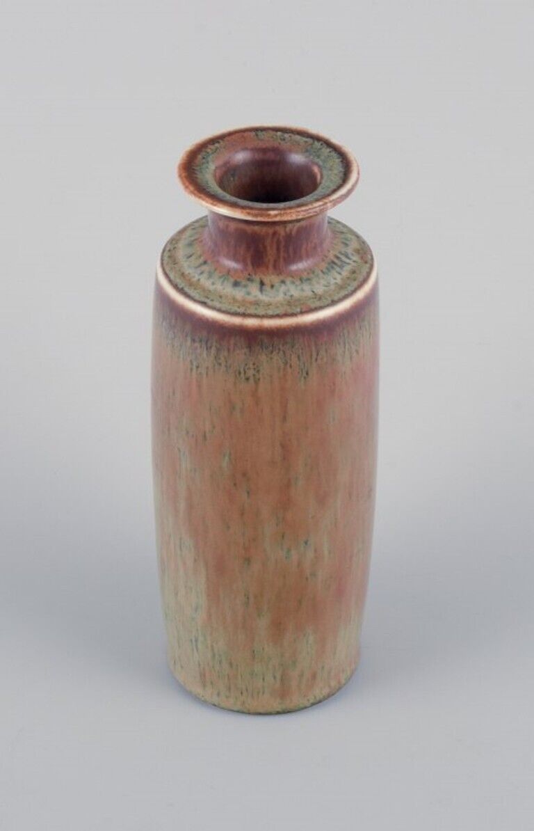 Carl Harry Stålhane for Rörstrand Ceramic vase with glaze in shades of brown