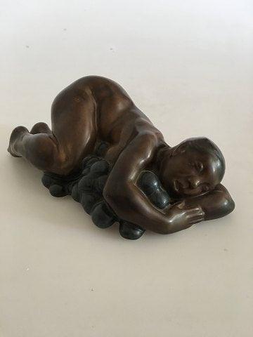 Kai Nielsen Bing  Grondahl Stoneware Figurine no 20 of Sleeping Woman with