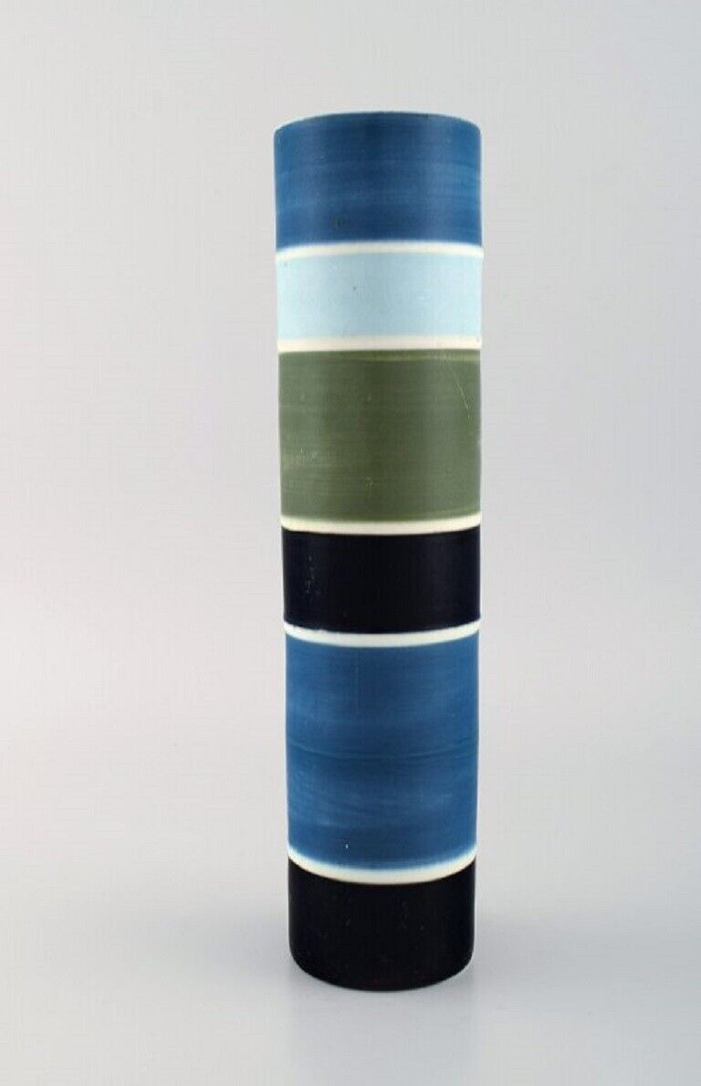 Carl-Harry Stålhane for Rörstrand Large cylindrical Tema vase Mid-20th C