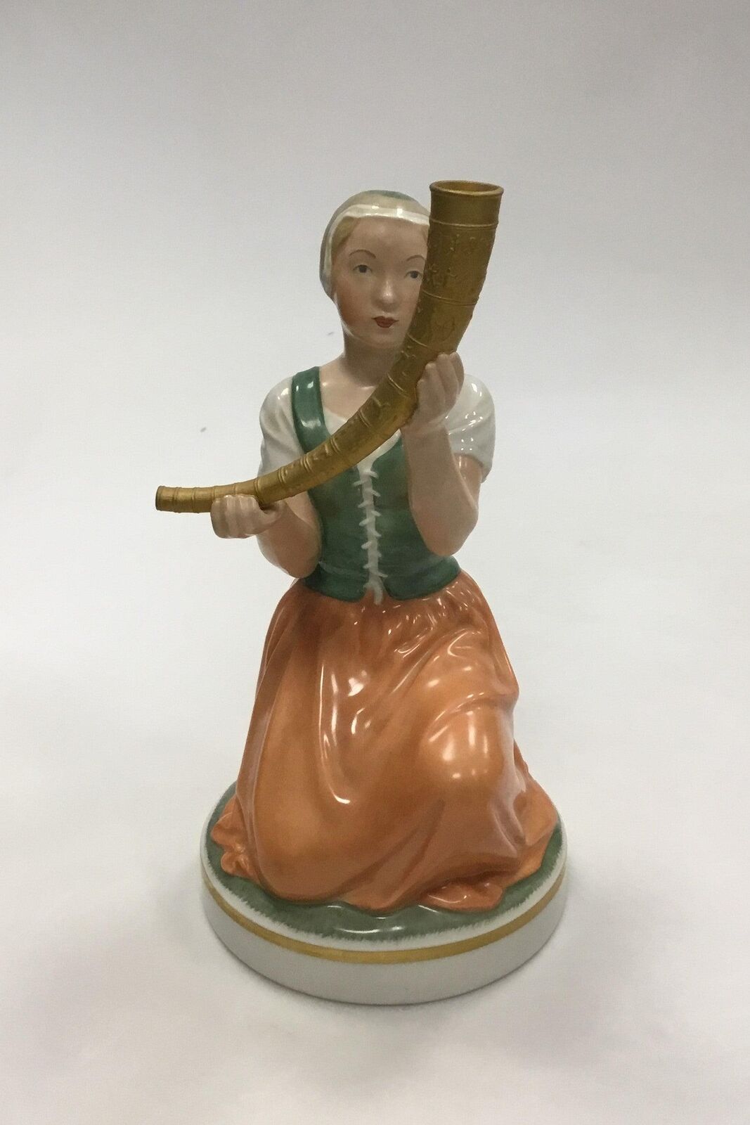 Royal Copenhagen Figurine Girl with Gold Horn No 12242