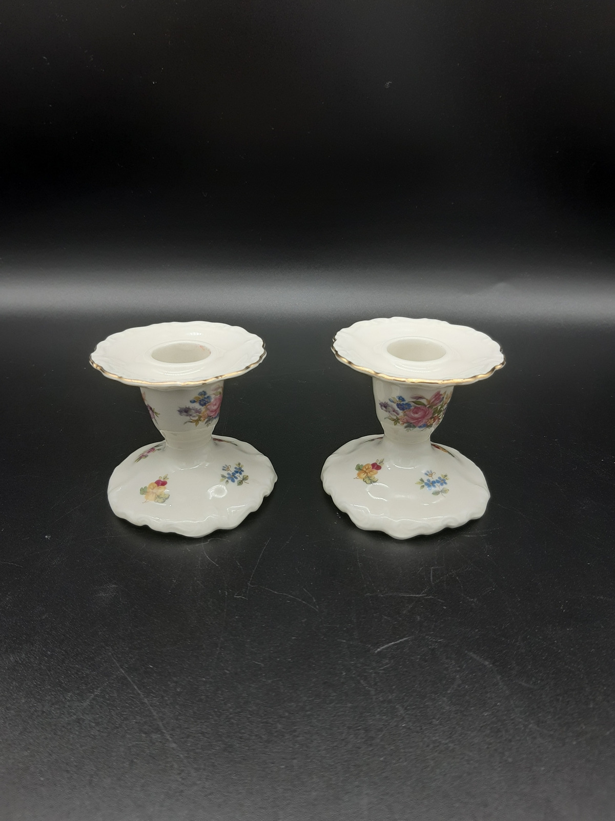 A pair Rosenthal candlestick Pompadour Selb Germany