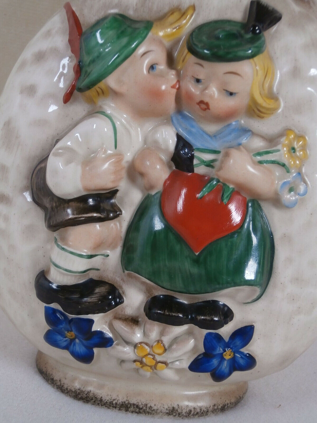 ~ Vintage Goebel Hummel Bottle Jug and stopper Bavarian kissing lover