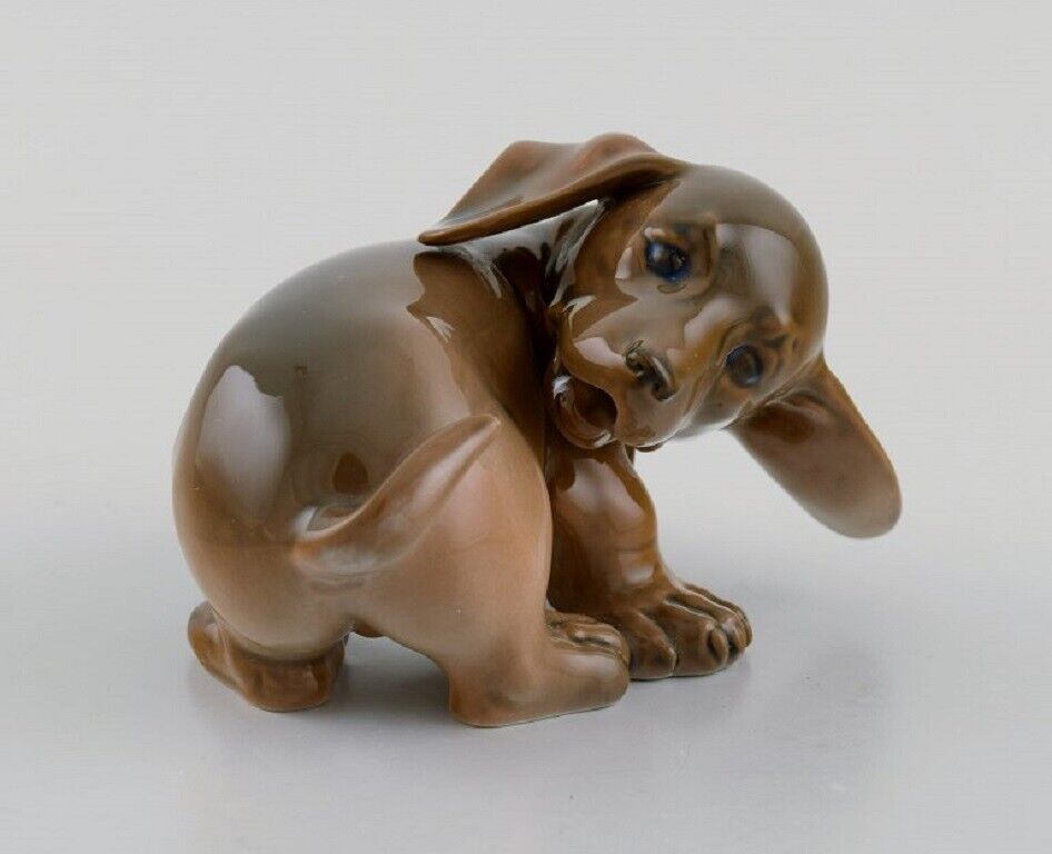 Royal Copenhagen porcelain figurine Dachshund puppy Model number 1407