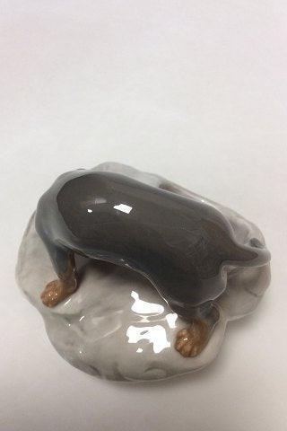 Royal Copenhagen Art Nouveau Dog on Mound Dish No 693 Measures 11cm high