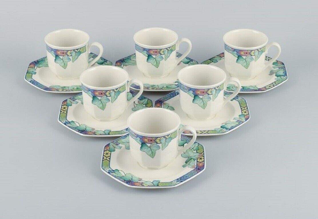 Villeroy  Boch Germany Six-person "Pasadena" porcelain coffee service