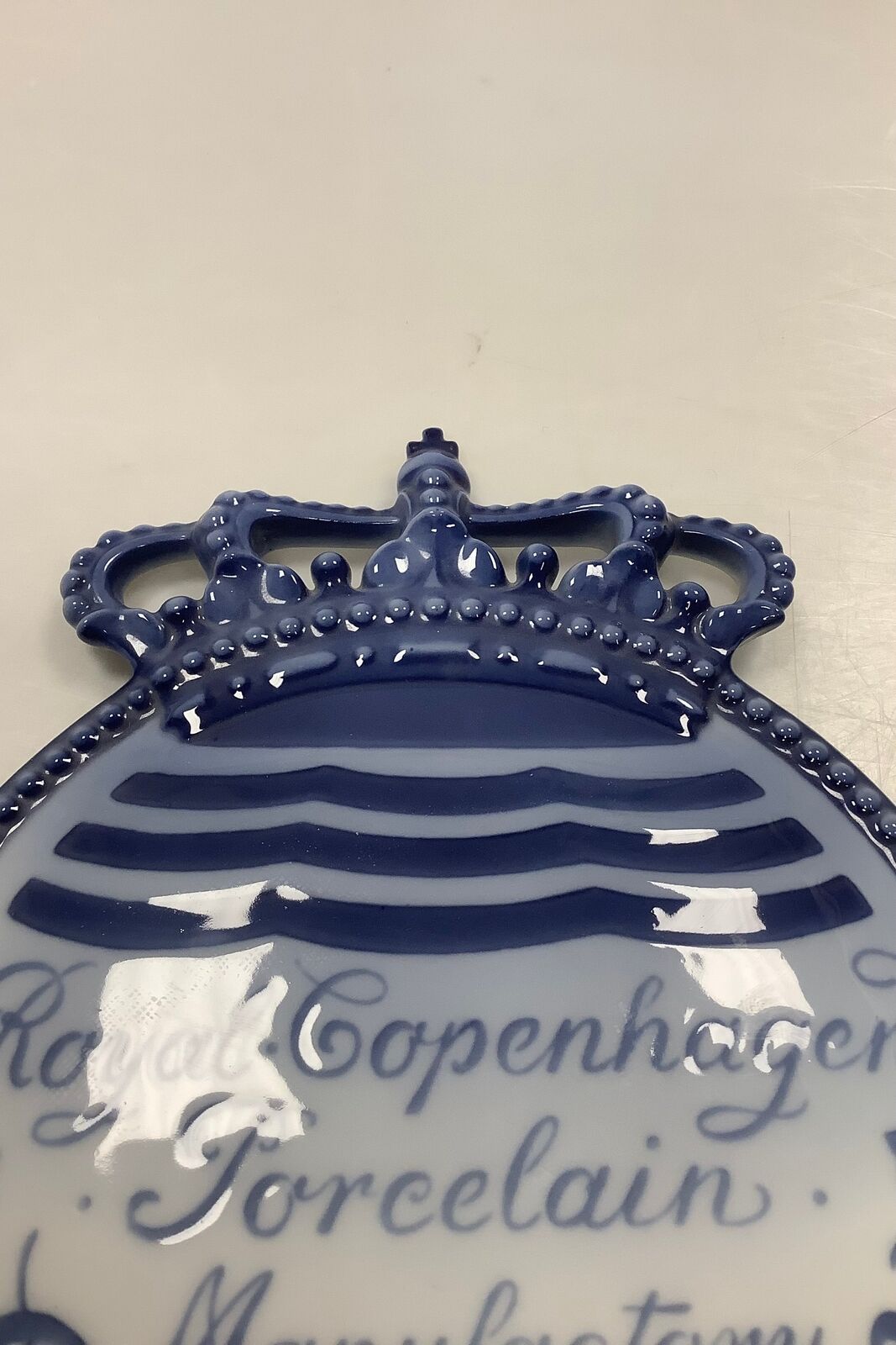 Royal Copenhagen English Dealer Sign with Crown early