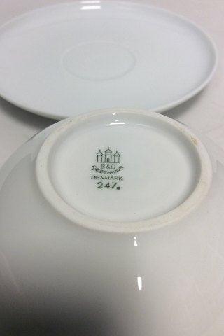 Bing  Grondahl White Henning Koppel Bouillon Cup and saucer No 247