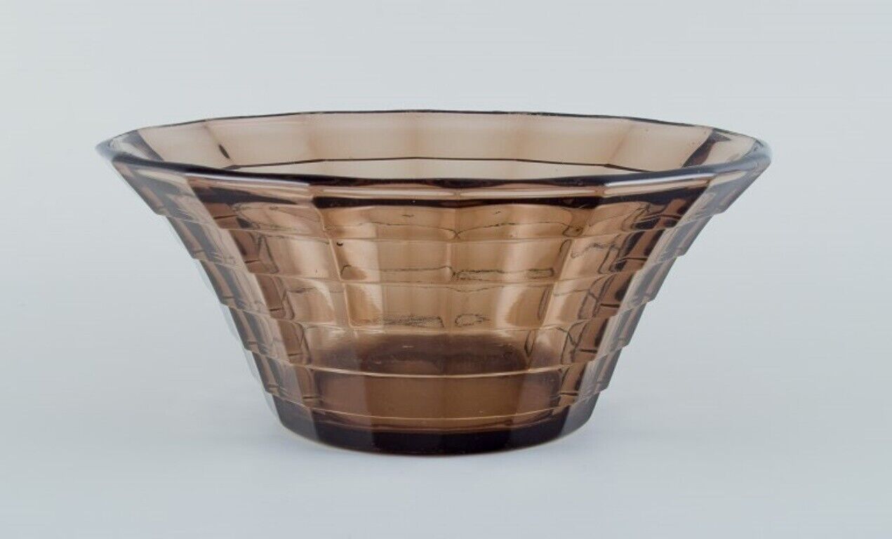 Simon Gate for Orrefors/Sandvik Two large Art Deco bowls in glass