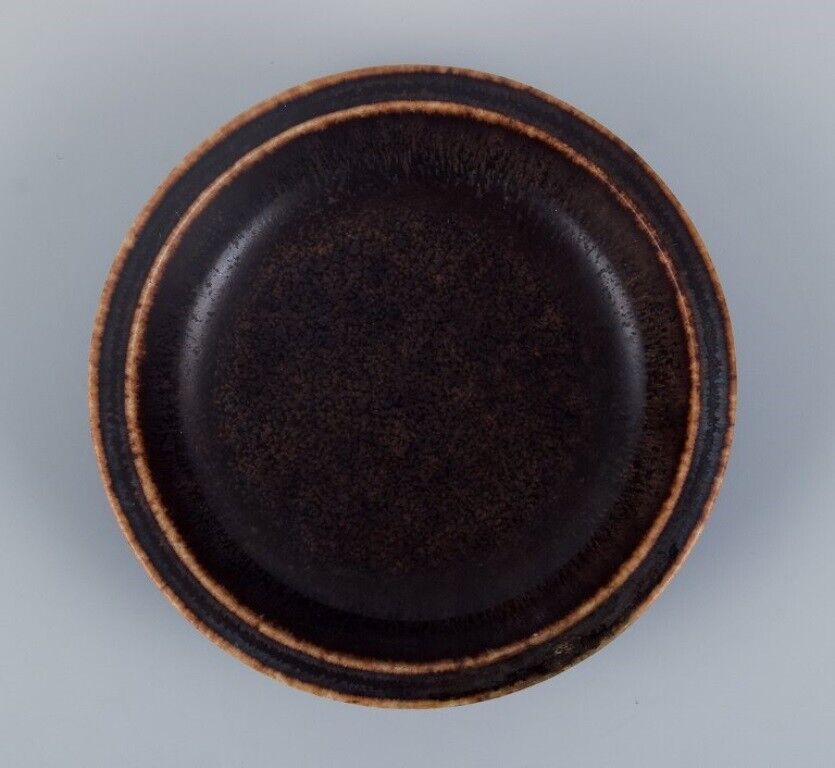 Eva Stæhr Nielsen for Saxbo small ceramic bowl with glaze in brown tones