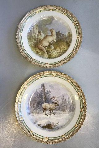 Royal Copenhagen Flora Danica/Fauna Danica Animal Luncheon Plates No 240/3550