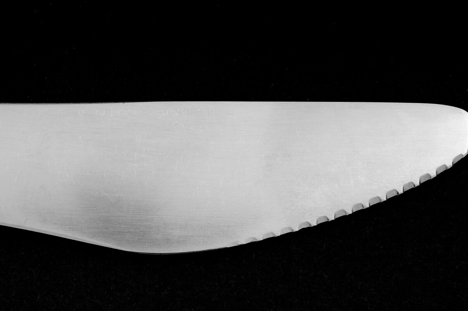 Georg Jensen Stainless Steel Blue Shark Dinner Knife Denmark RARE! 3325013