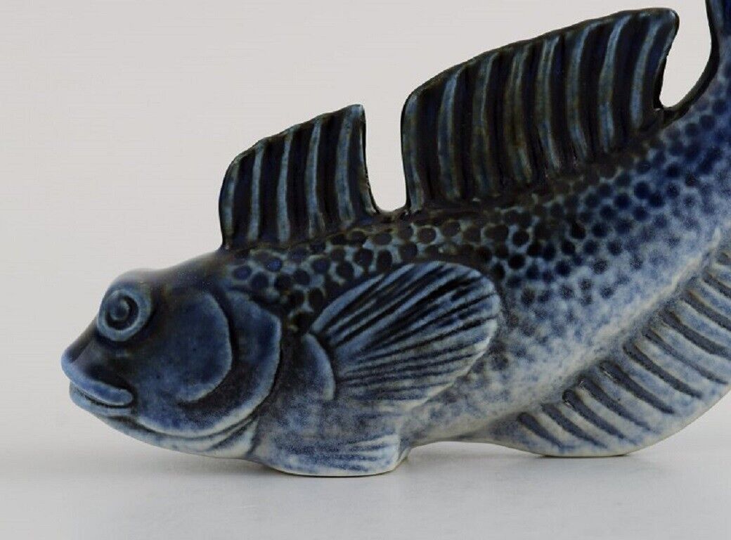 Sven Wejsfelt (1930-2009) for Gustavsberg Unique Stim fish in glazed ceramics