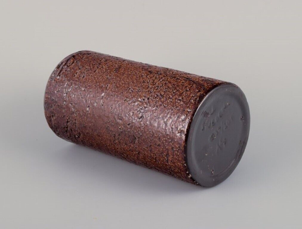 Ingrid Atterberg for Upsala Ekeby Ceramic vase with glaze in brown tones