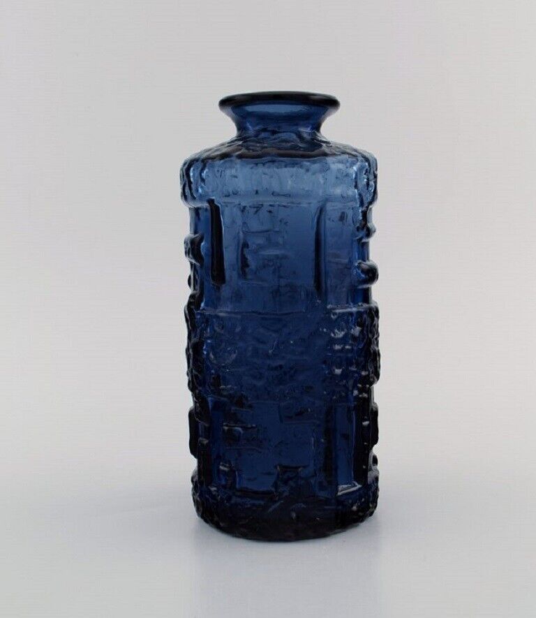 Göte Augustsson (1917-2004) for Ruda Two vases in blue mouth blown art glass