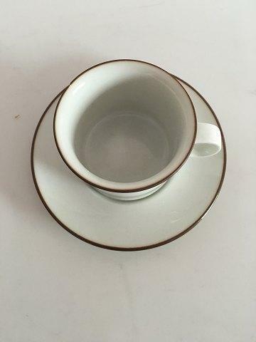 Royal Copenhagen Brown Domino Coffee cup and saucer No 14910