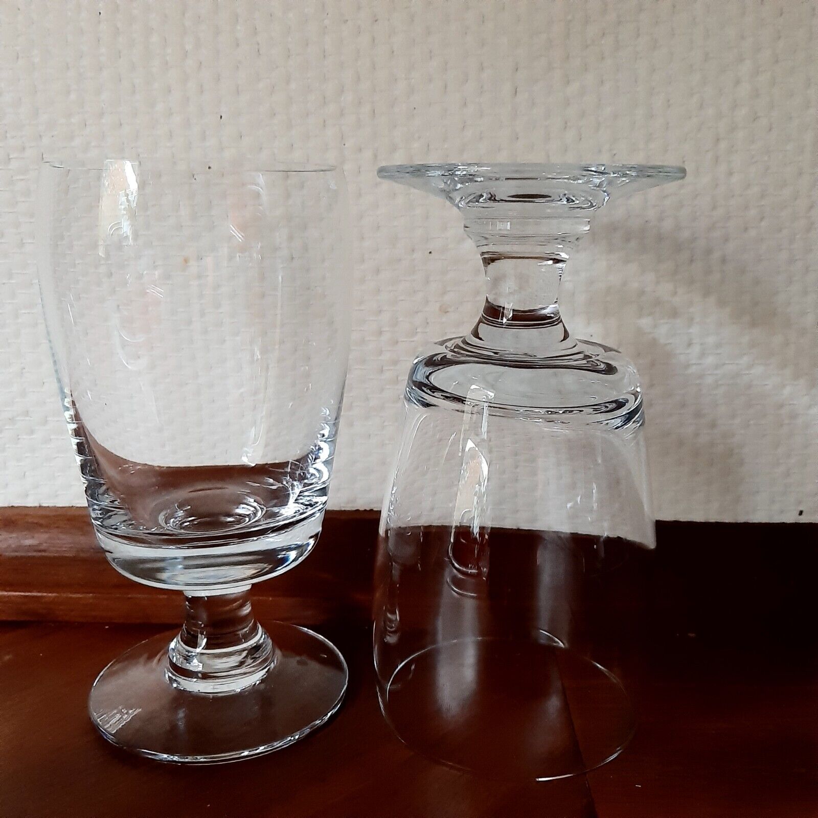 2 x ALMUE Clear BEER glasses  14 cm 27 cl Per Lutken HOLMEGAARD