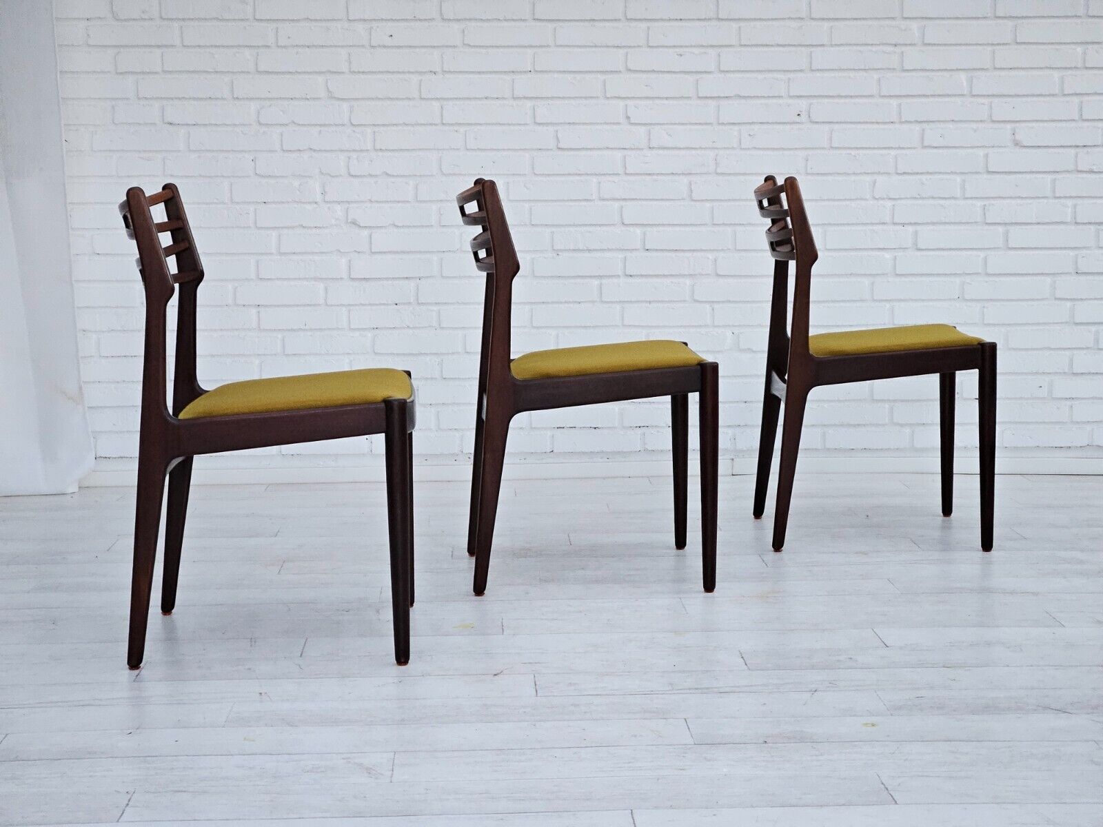 1970s Danish design by Johannes Andersen set of 3 dining chairs model 101