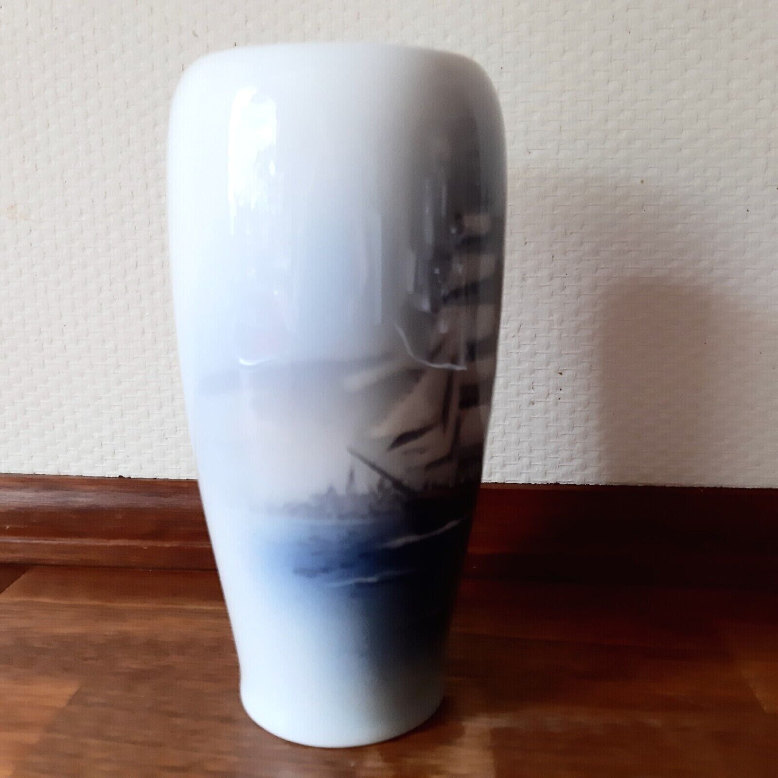 Vase with Training Ship GEORG STAGE motif # 4570 Royal Copenhagen Fact 1