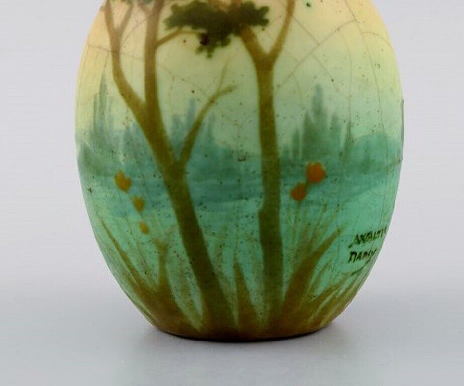 Amalric Walter (1870-1959) for Nancy Rare vase in glazed ceramics1890's