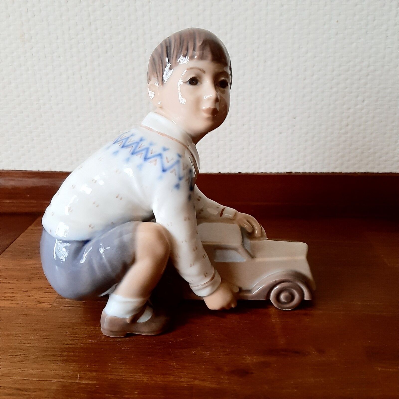 Boy with Car by ANKER DAHL-JENSEN Denmark # 1166 Fact 1 DAHL JENSEN