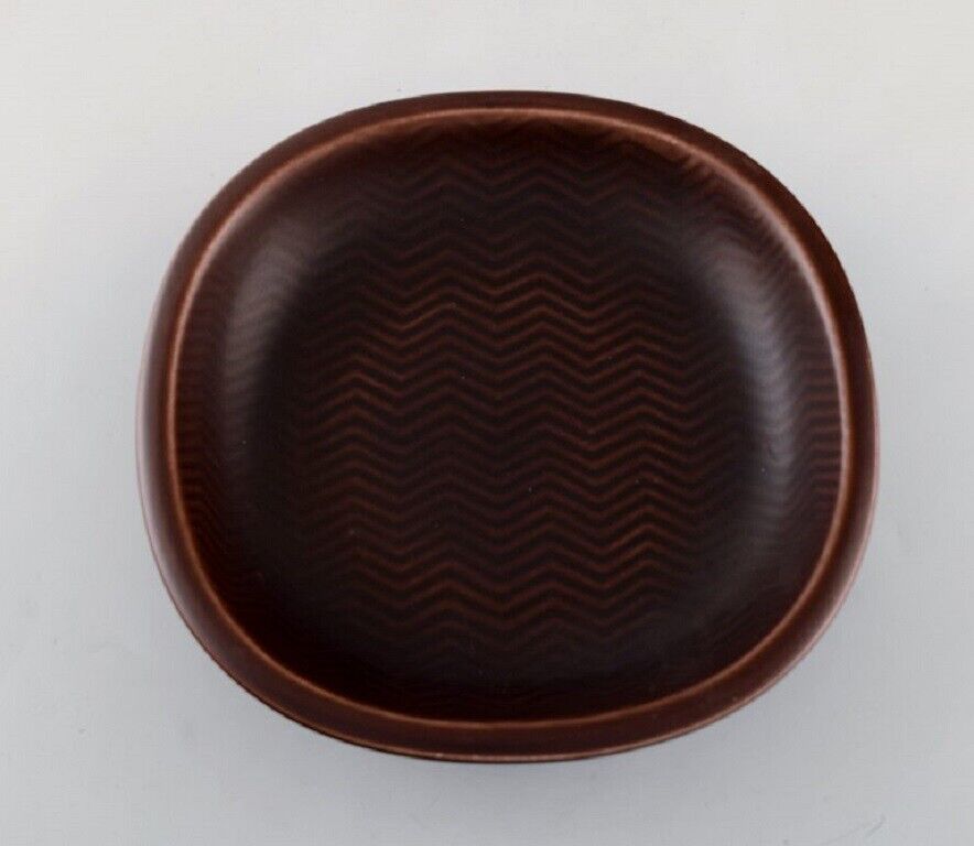 Nils Thorsson for Aluminia "Marselis" faience bowl with geometric pattern