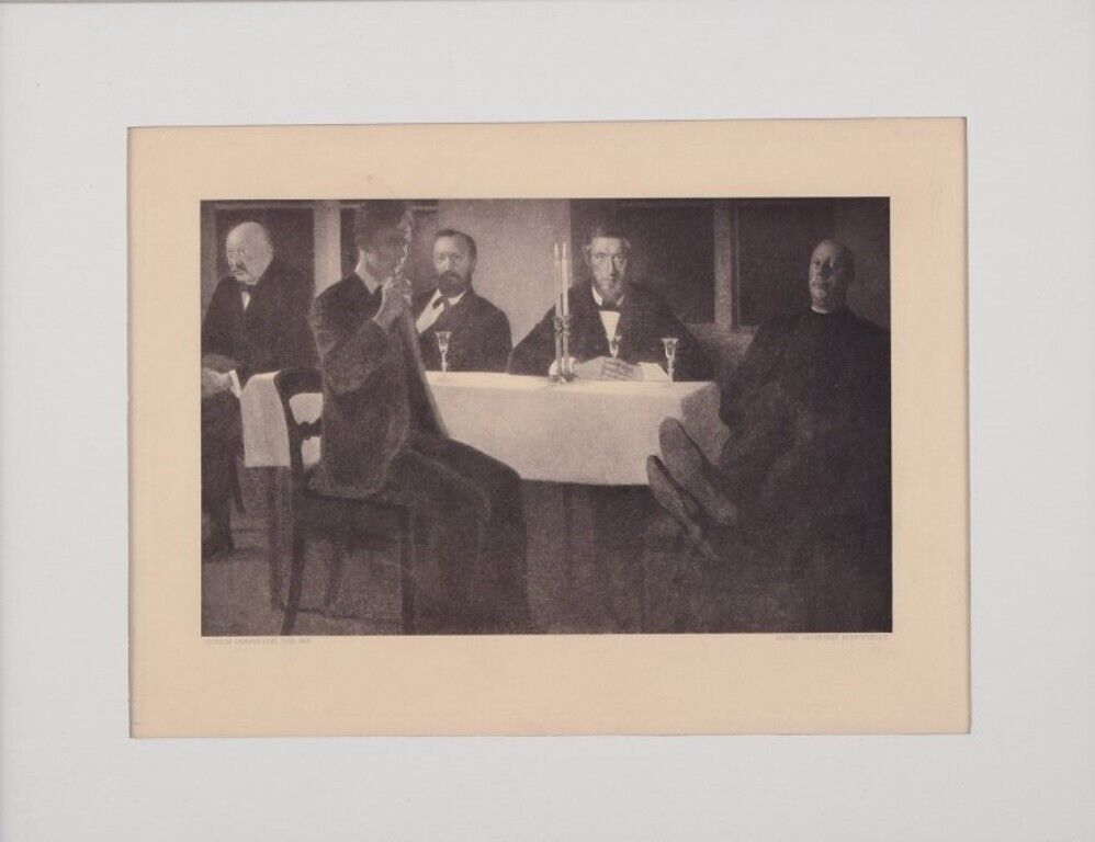 After Vilhelm Hammershøi "Five Portraits" Interior scene Print on paper 1902