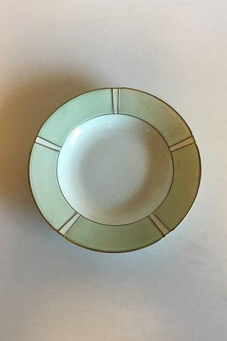 Bing bGrondahl Deep Plate No 22 Frame with green decoration with gold in shape