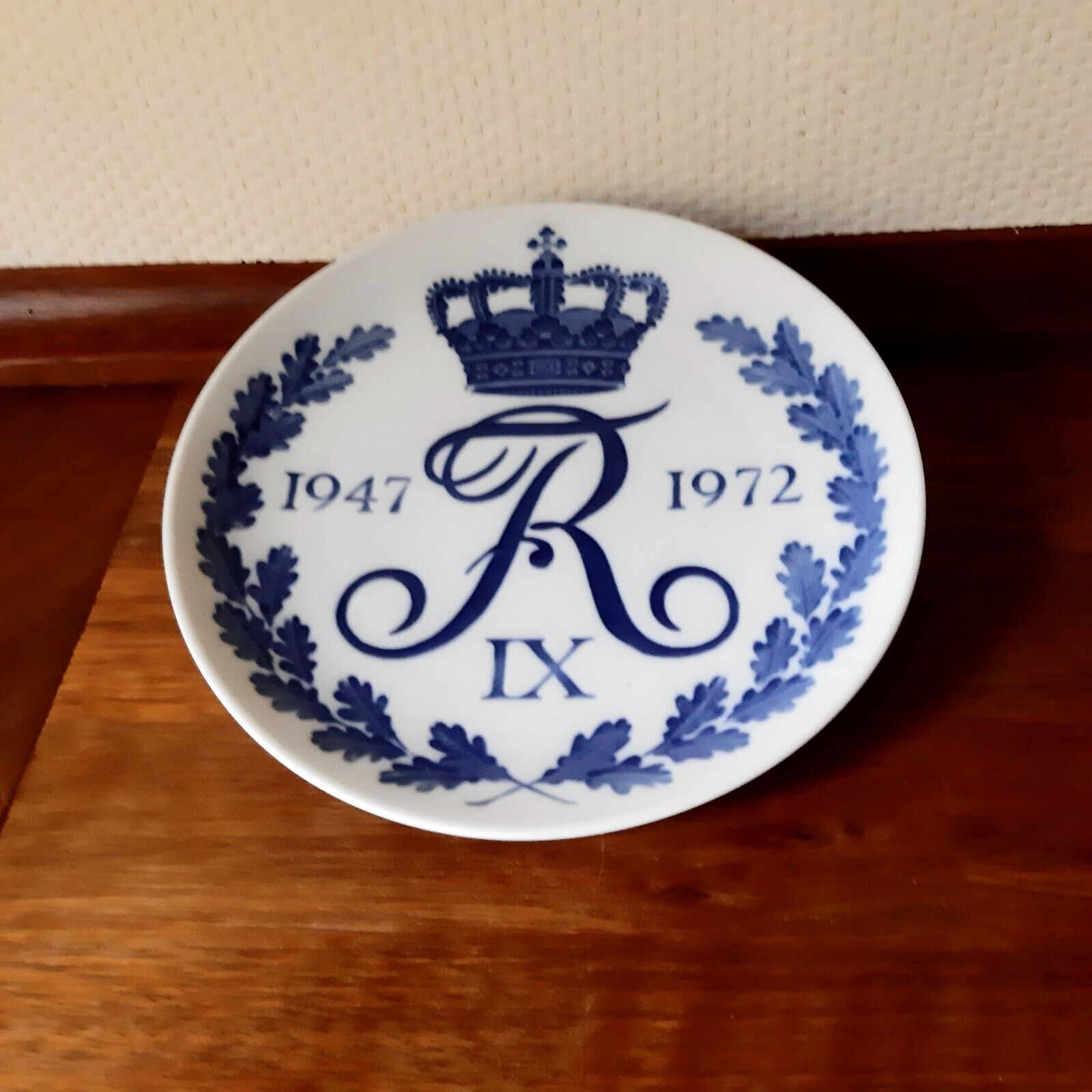 1947 1972 King Frederik IX of Denmark Memorial Plate Kai Lange ROYAL COPENHAGEN