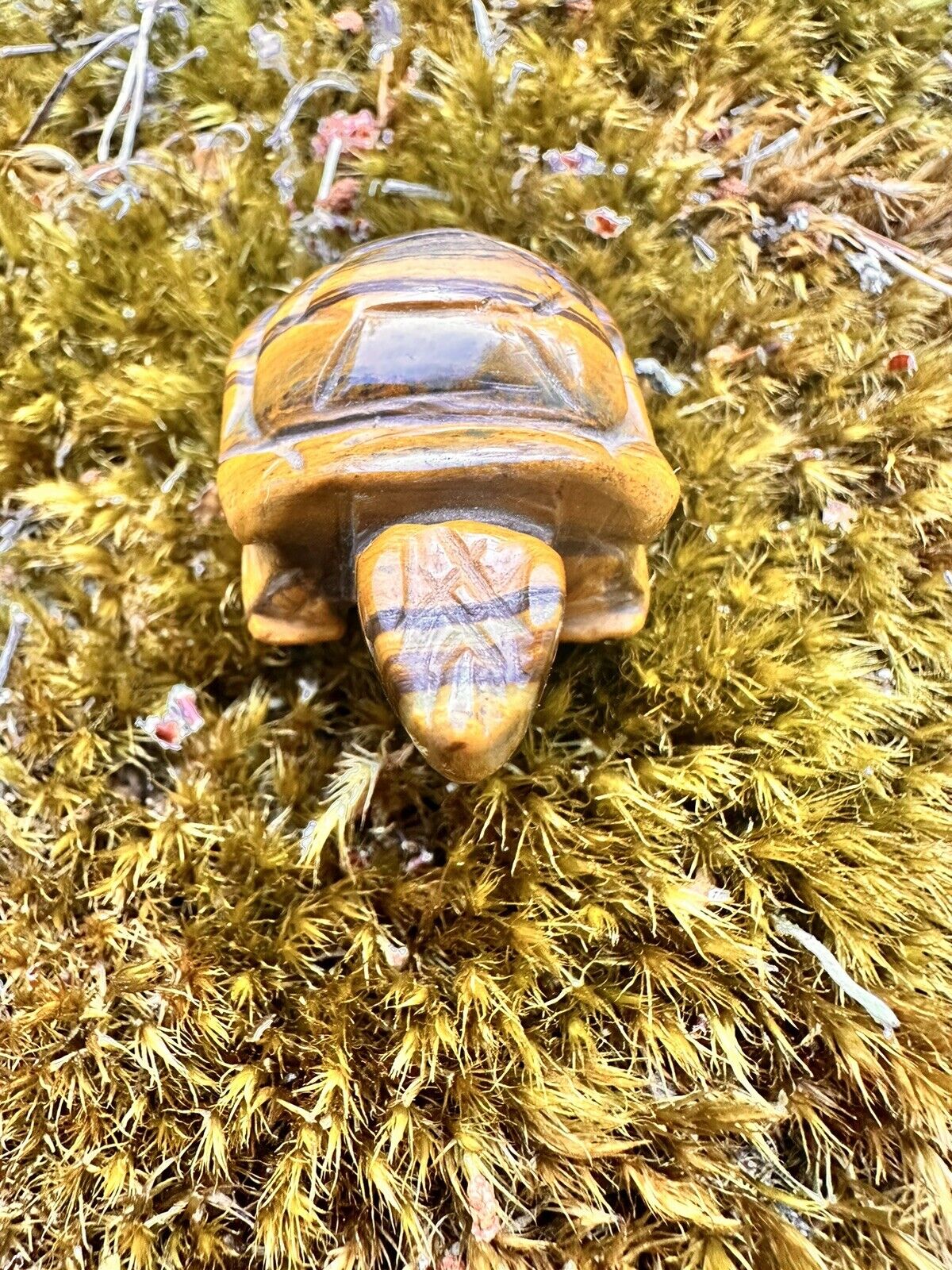 Handmade Turtle Made From Natural Tigereye Stone