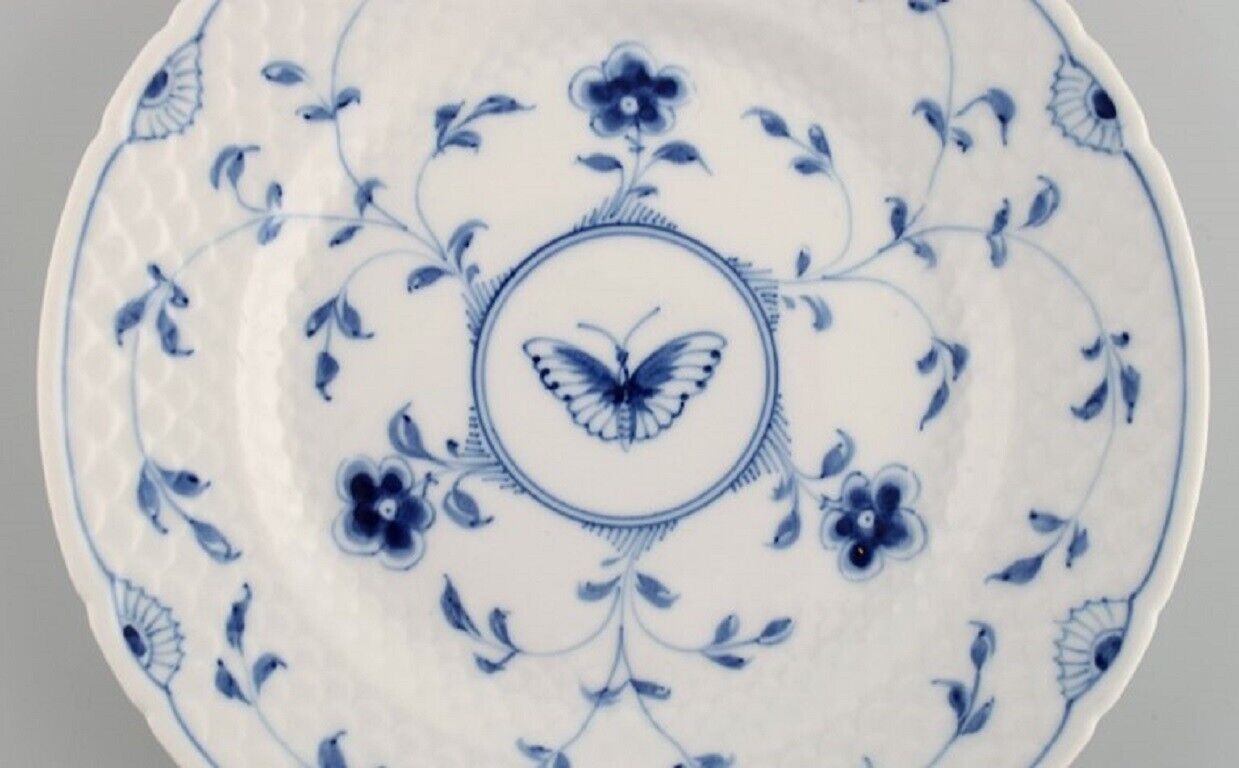 Five Bing  Grøndahl Butterfly lunch plates in hand-painted porcelain