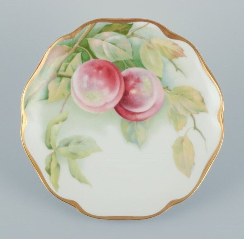 Rosenthal Germany A set of six porcelain plates with various fruit motifs