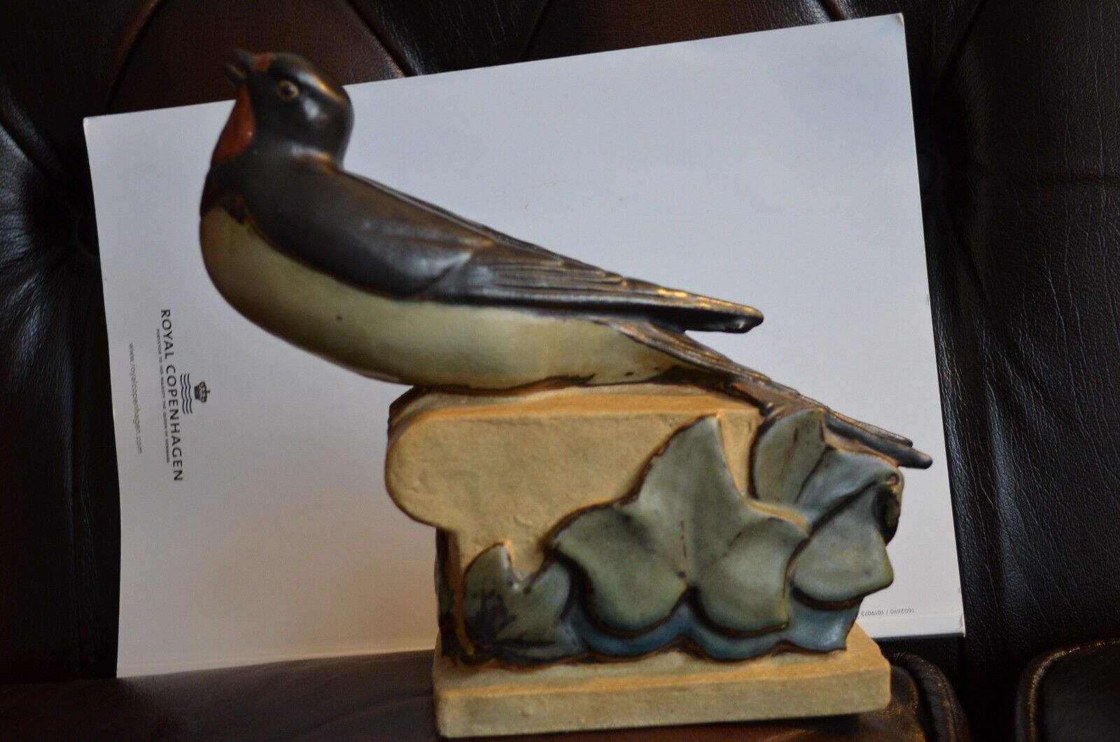 Bing & Grondahl B&G Bird Swallow 7033 Kotto Royal Copenhagen Figurine Stoneware