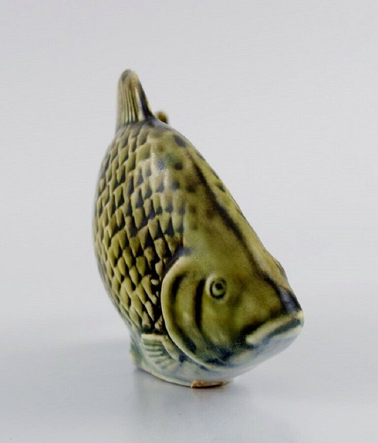 Sven Wejsfelt (1930-2009) for Gustavsberg Unique Stim fish in glazed ceramics