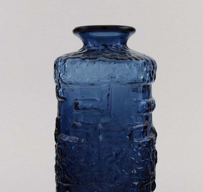 Göte Augustsson (1917-2004) for Ruda Two vases in blue mouth blown art glass