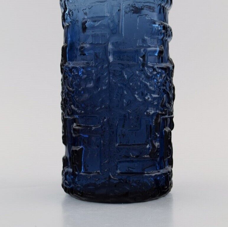 Göte Augustsson (1917-2004) for Ruda Two vases in blue mouth blown art glass