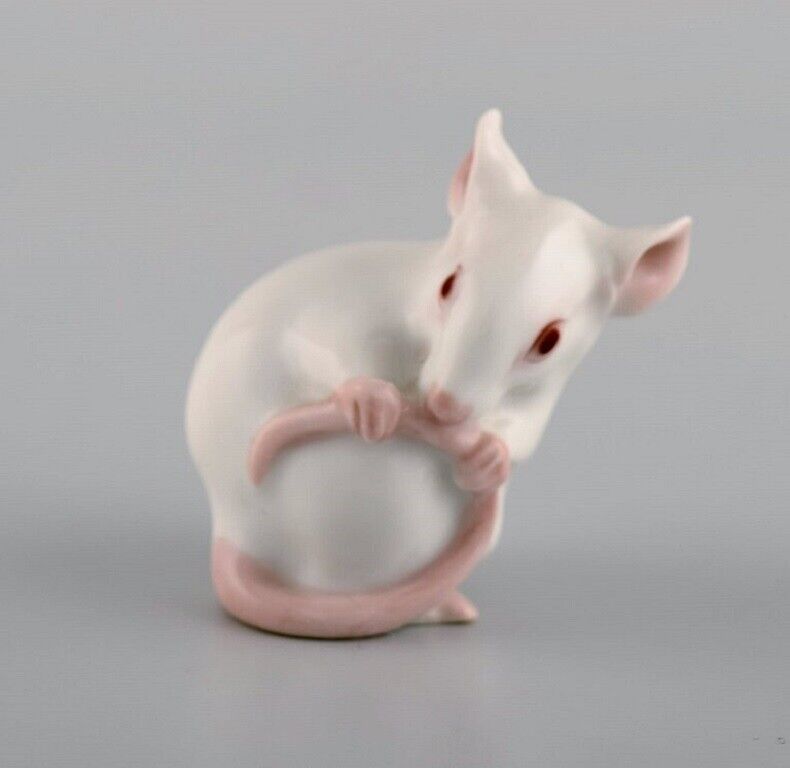 Dahl Jensen for Bing  Grøndahl Porcelain figure White mouse