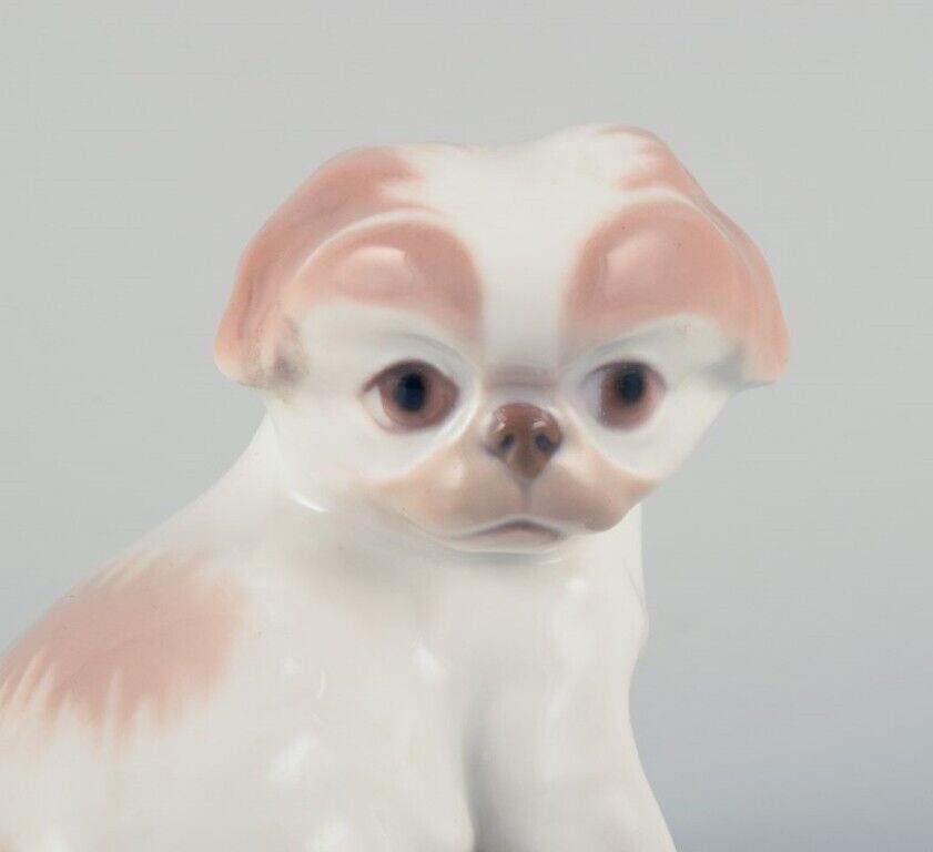 Dahl Jensen for Bing  Grøndahl porcelain figurine of a Pekingese puppy