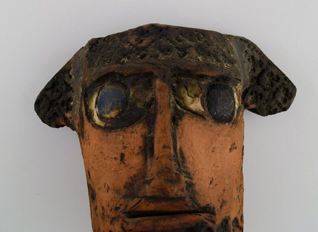 Niels Helledie (b 1927) Denmark Unique face mask in hand-painted stoneware