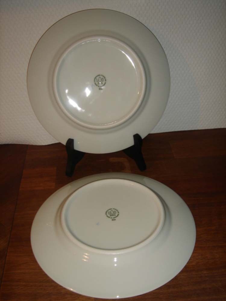 2x CHRISTMAS ROSE 21½ cm LUNCH plates # 326 Bing  Grondahl Royal Copenhagen 1st