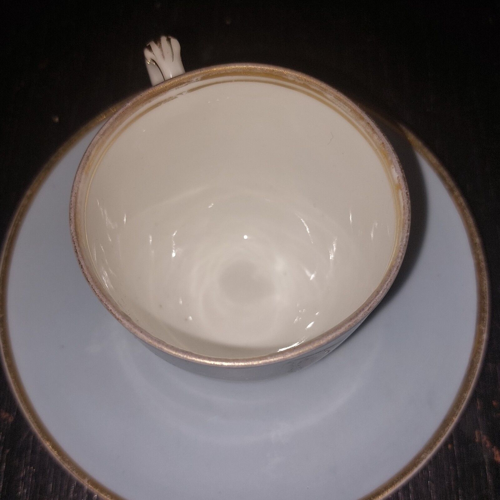 Art Nouveau porcelain cup and saucer from BG with butterfly decoration c 1900