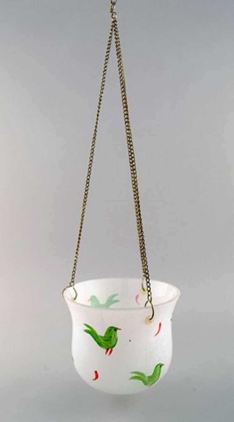 Ulrica Hydman Vallien for Kosta Boda Hanging herbal pot in art glass