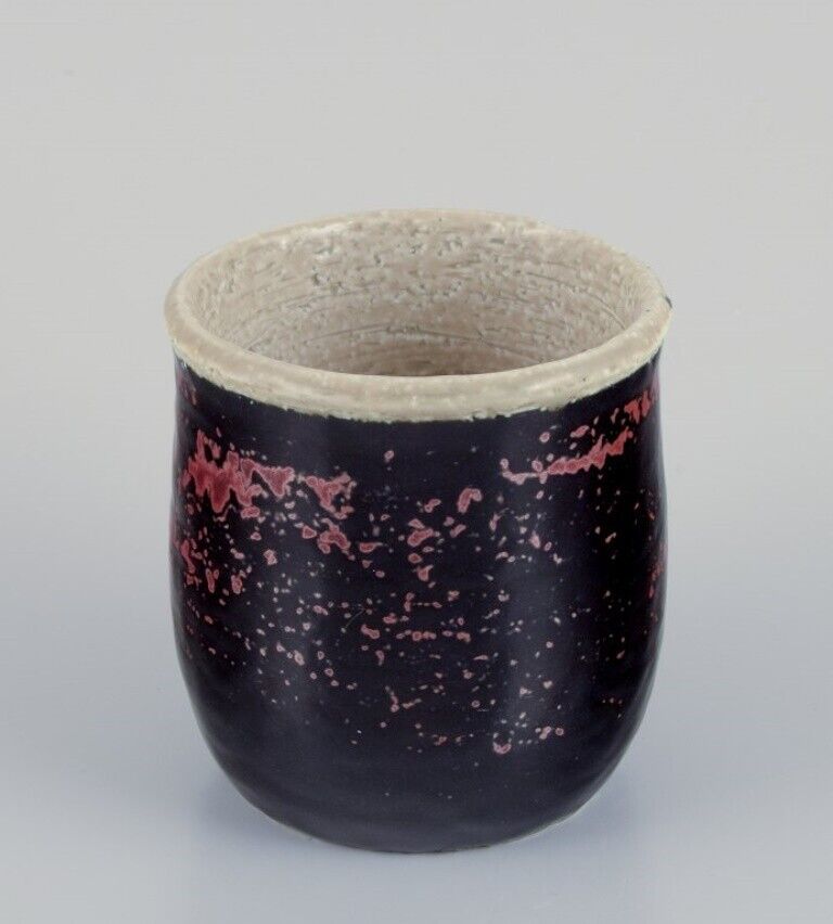 Sylvia Leuchovius  for Rörstrand Ceramic vase with dark-toned glaze