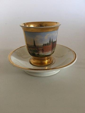 Royal Copenhagen Empire Cup with motif of Frederiksberg Castle by Christian